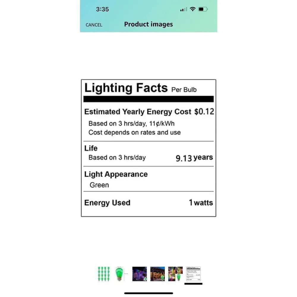 E26 S14 LED Light Bulb 2W Clear Edison Bulb for String Lights Replacement 16Pack